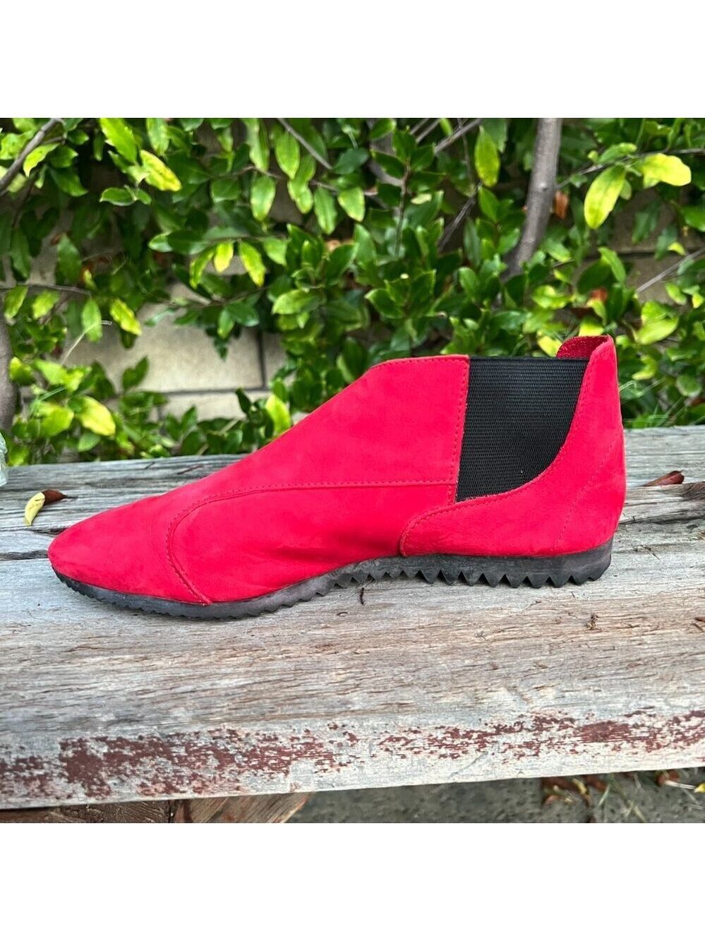 Arche Red Suede Leather Ankle Booties Size 8